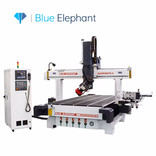Factory Direct Supply Atc CNC 1530 Router-Schneidemaschine, 4-Achsen-Lineartyp, automatischer Werkzeugwechsler, Taiwan-Steuerungssystem zum Verkauf in Rumänien